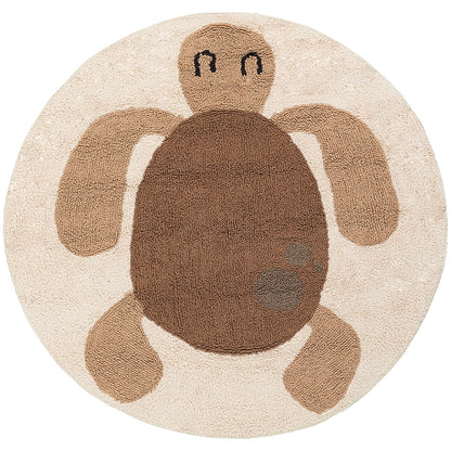 שטיח צב 01 בז'/חום עגול TZAV