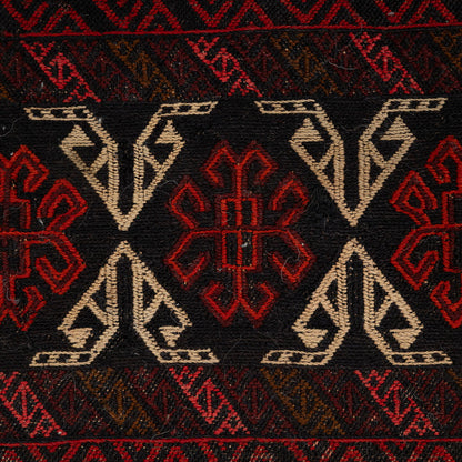 שטיח סומק אוזבקי שחור/אדום 209*117 UZBEK