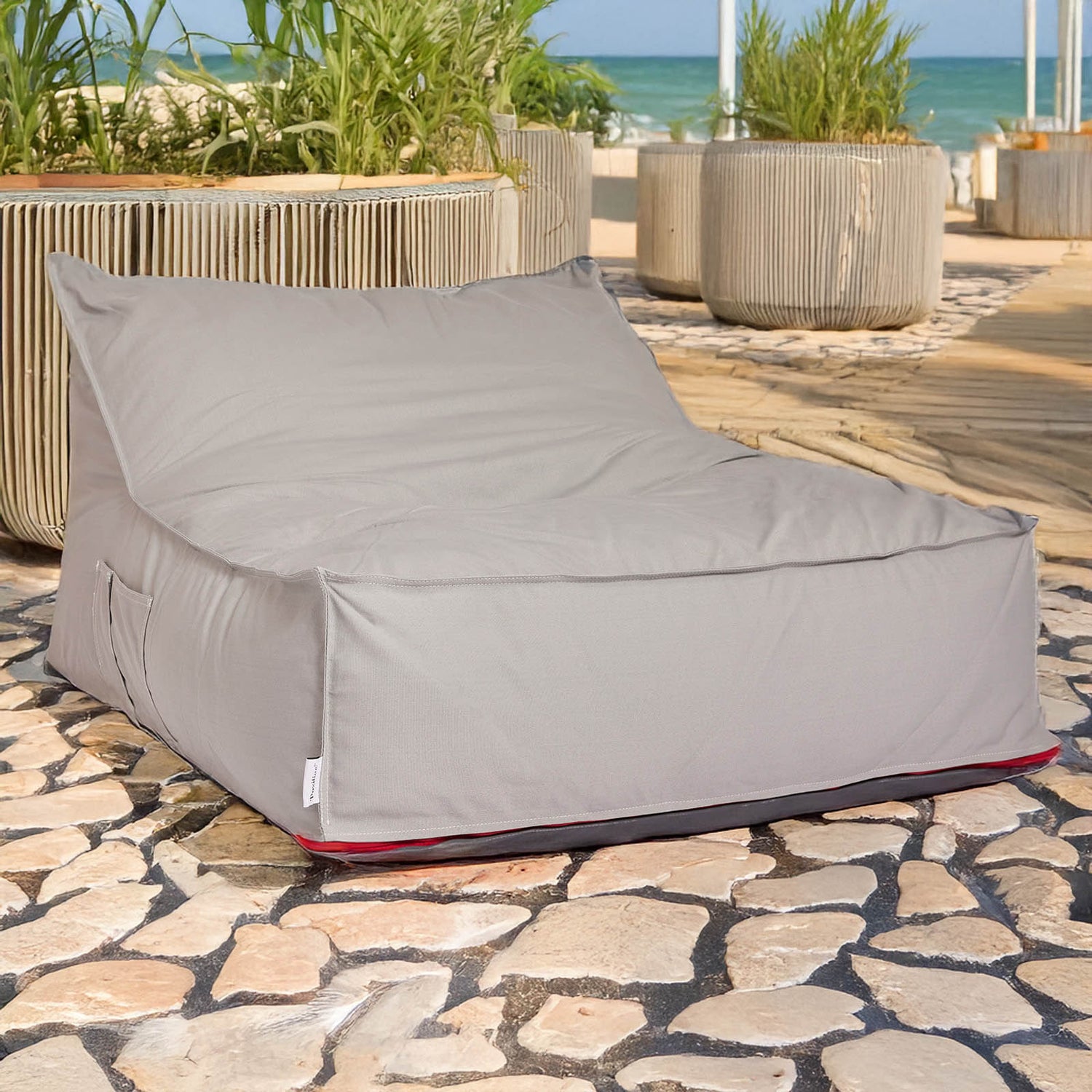 פוף ריביירה סאנפוף זוגי אפור בהיר SUNPOUF COUPLE