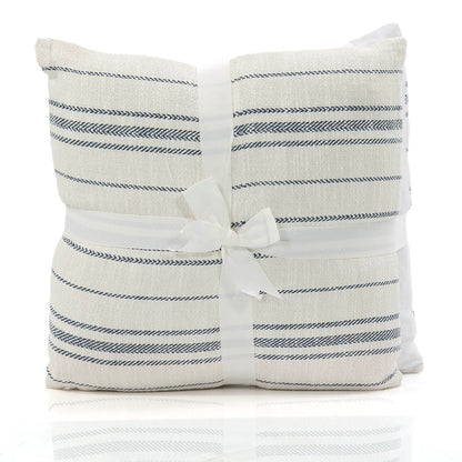 זוג כריות נינה לבן\כחול 45*45 NINA