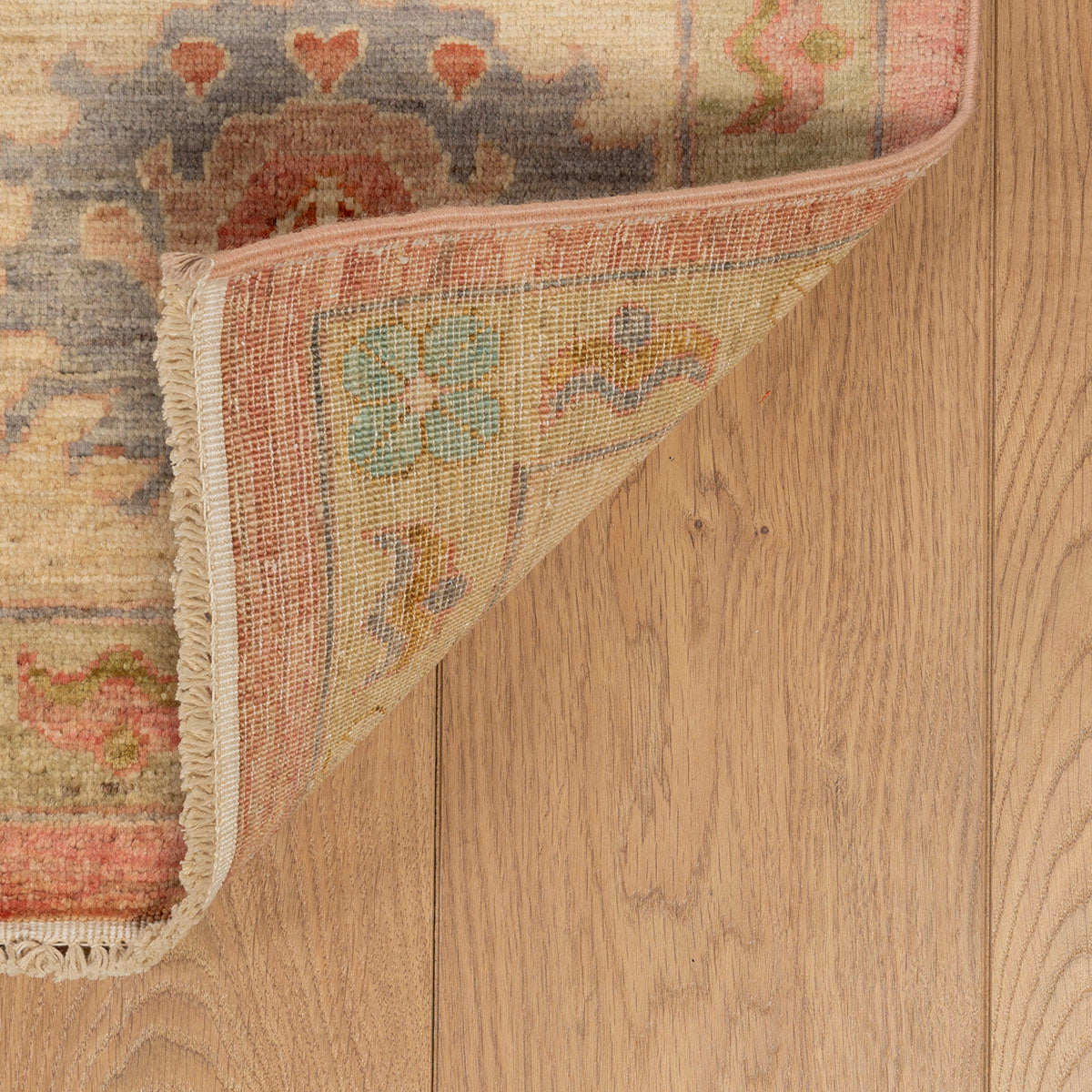 שטיח אושק antique wash ורוד/צבעוני 359*237 USHAK