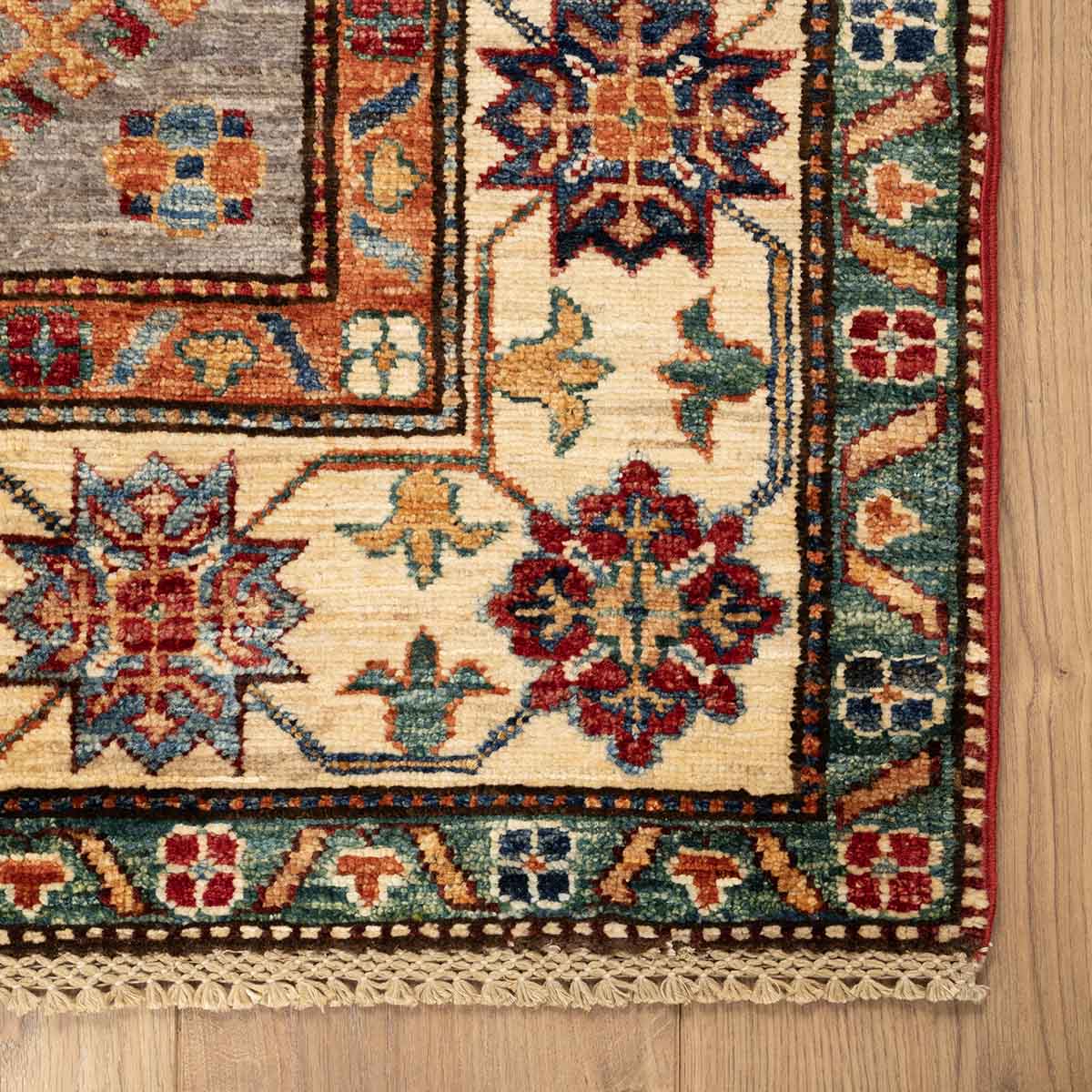 שטיח קזאק -  קייזר אפור 216*150 KAYZAR