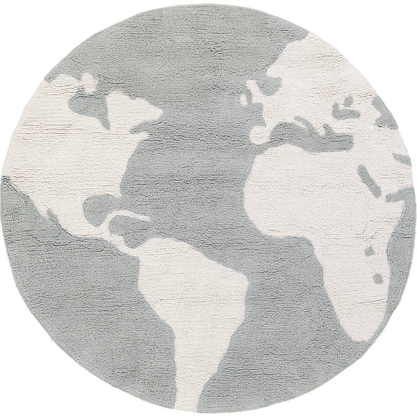 שטיח גלובוס אפור עגול GLOBUS
