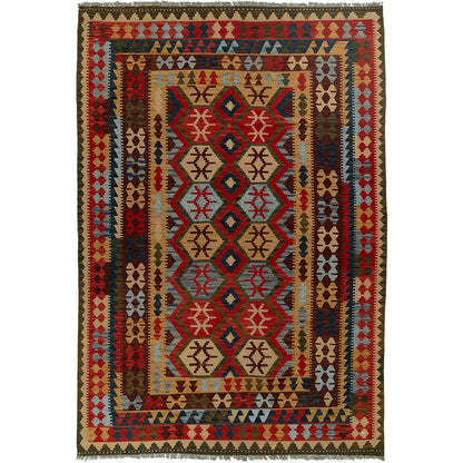 שטיח קילים אפגני צבעוני 292*199 KILIM