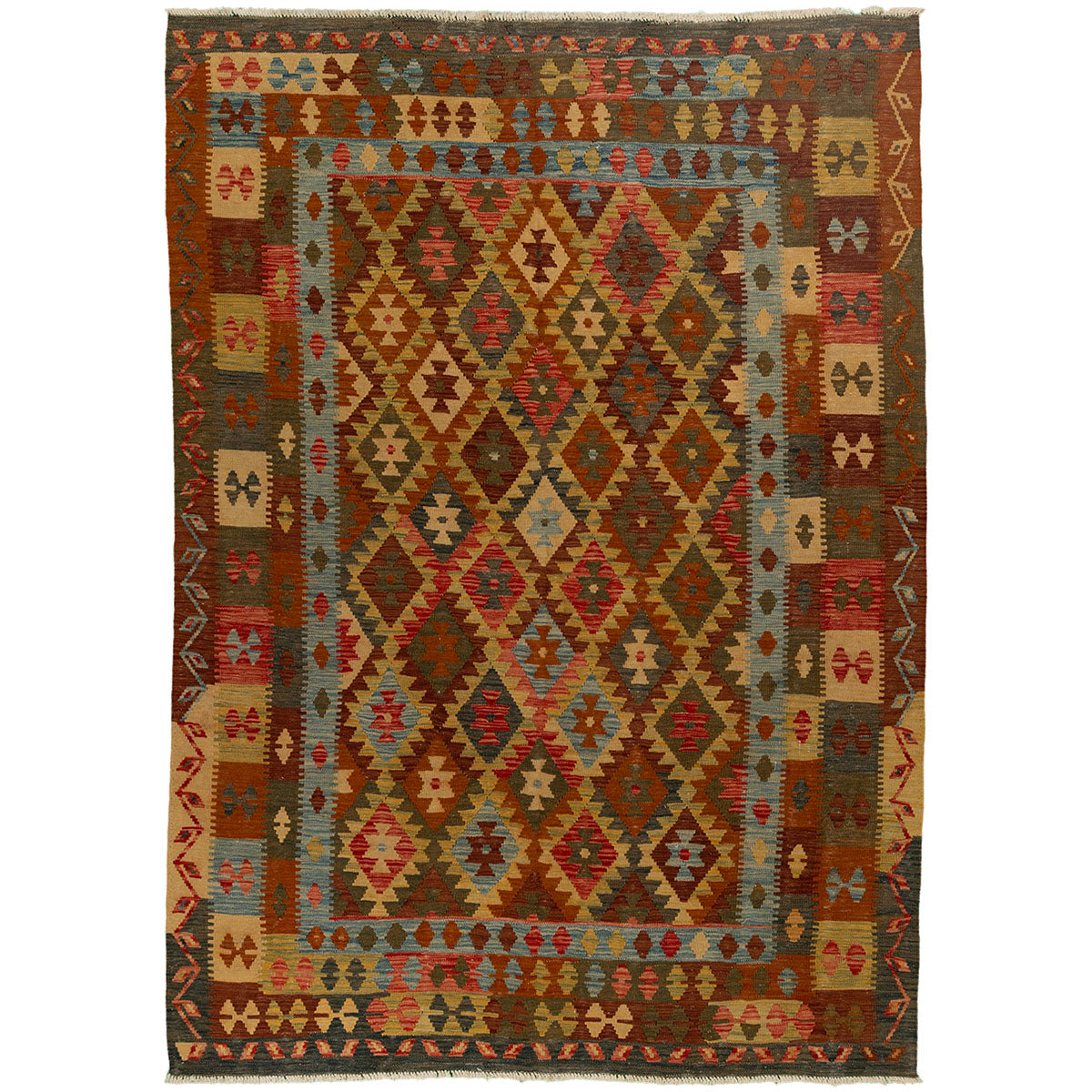 שטיח קילים אפגני צבעוני 283*202 KILIM