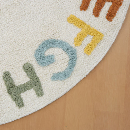 שטיח איי.בי.סי קרם עגול ABC