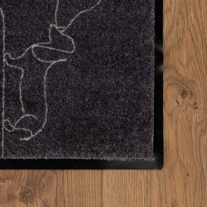 שטיח כניסה פאפי שחור PAPI