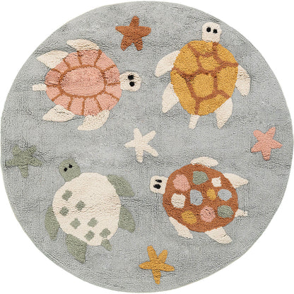 שטיח צב 02 עגול צבעוני TZAV