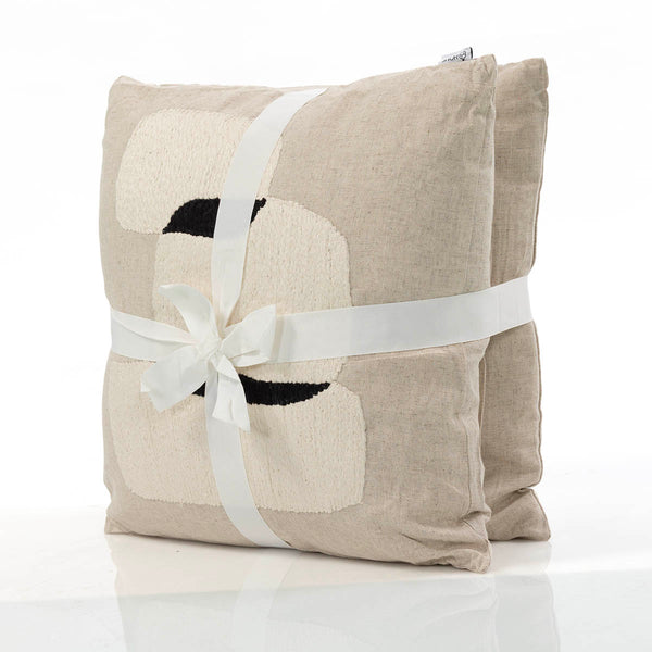 זוג כריות אלין קרם\בז' 45*45 ALINE