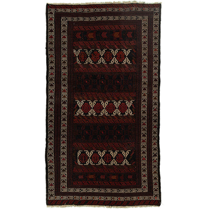 שטיח סומק אוזבקי שחור/אדום 209*117 UZBEK