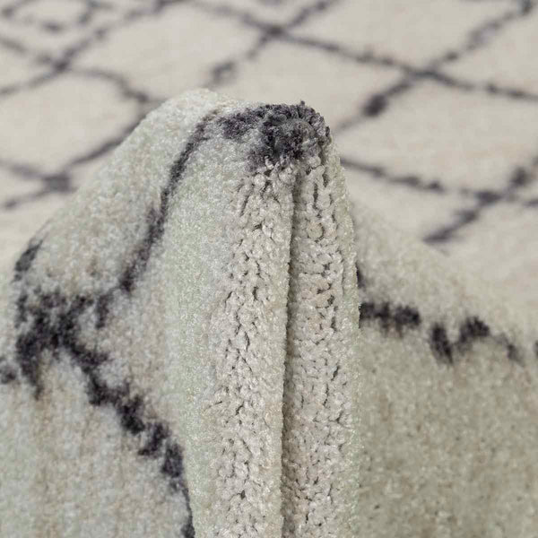 שטיח מטבח ברבר לבן/שחור ראנר BERBER - hover