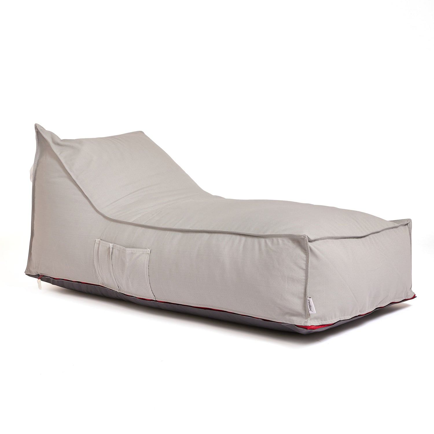פוף ריביירה סאנפוף ארוך אפור בהיר SUNPOUF