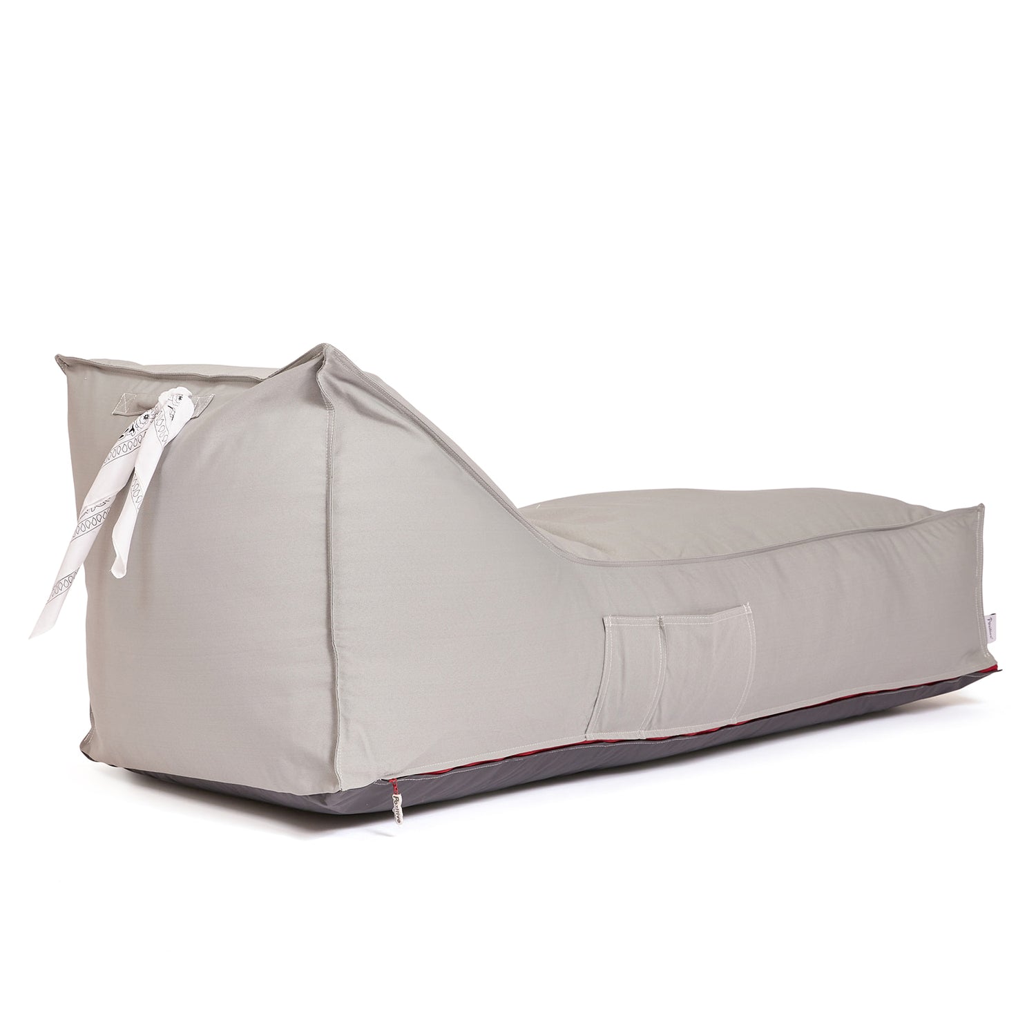 פוף ריביירה סאנפוף ארוך אפור בהיר SUNPOUF