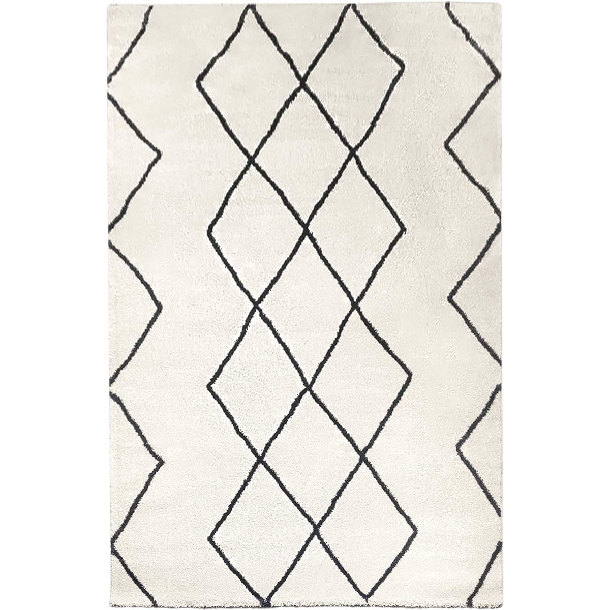 שטיח מרקש 12 קרם/שחור | השטיח האדום