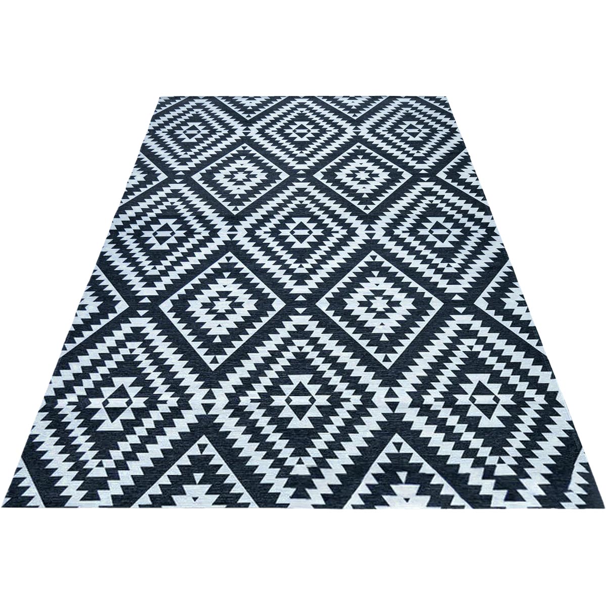 שטיח טורינו 02 שחור/לבן | השטיח האדום