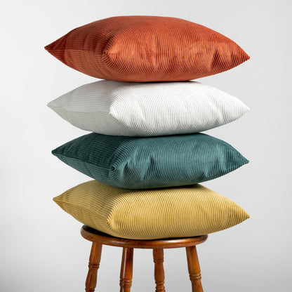 כרית גונגל קורדרוי 02 פסים/חרדל