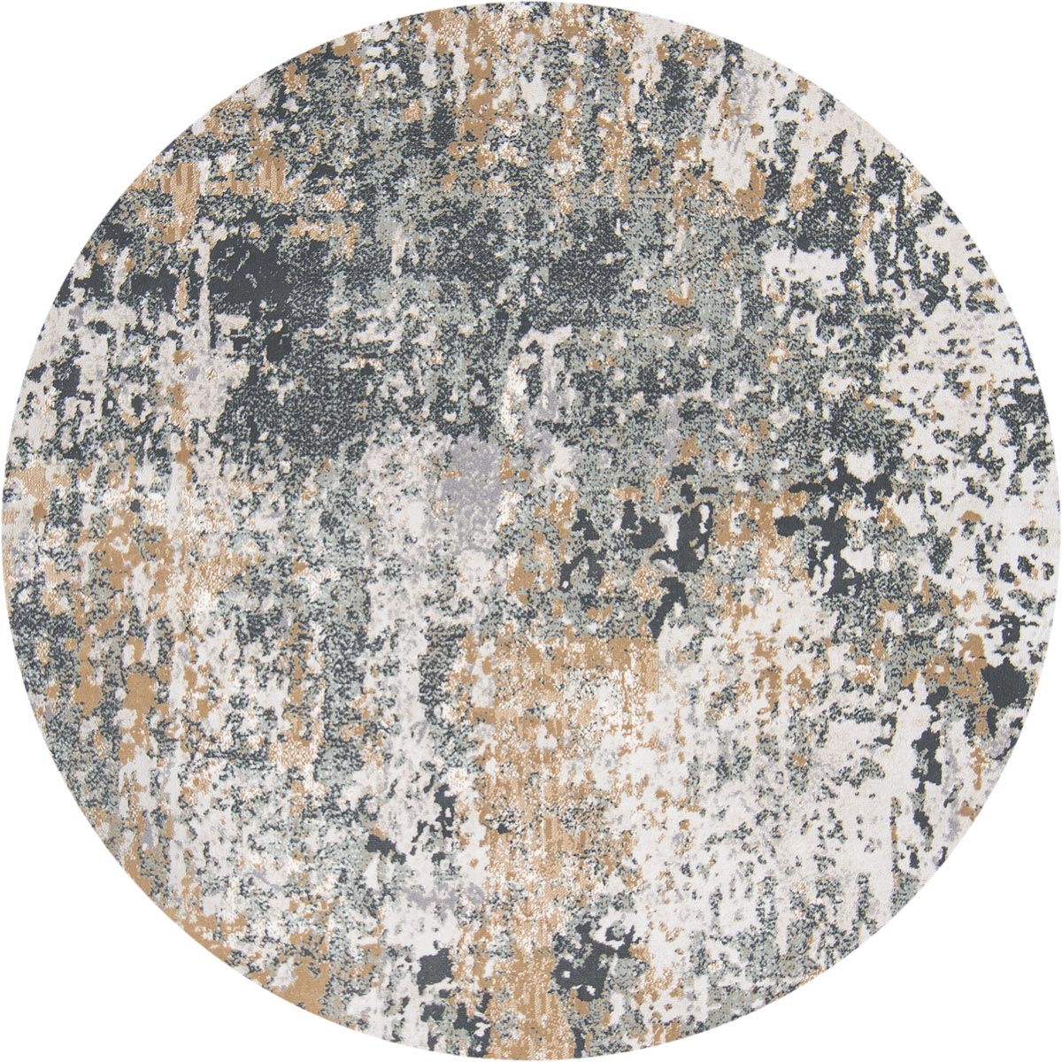 שטיח מדריד 06 אפור/בז' עגול | השטיח האדום