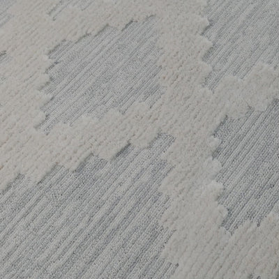 שטיח אטלס 06 אפור/קרם ראנר עם פרנזים | השטיח האדום