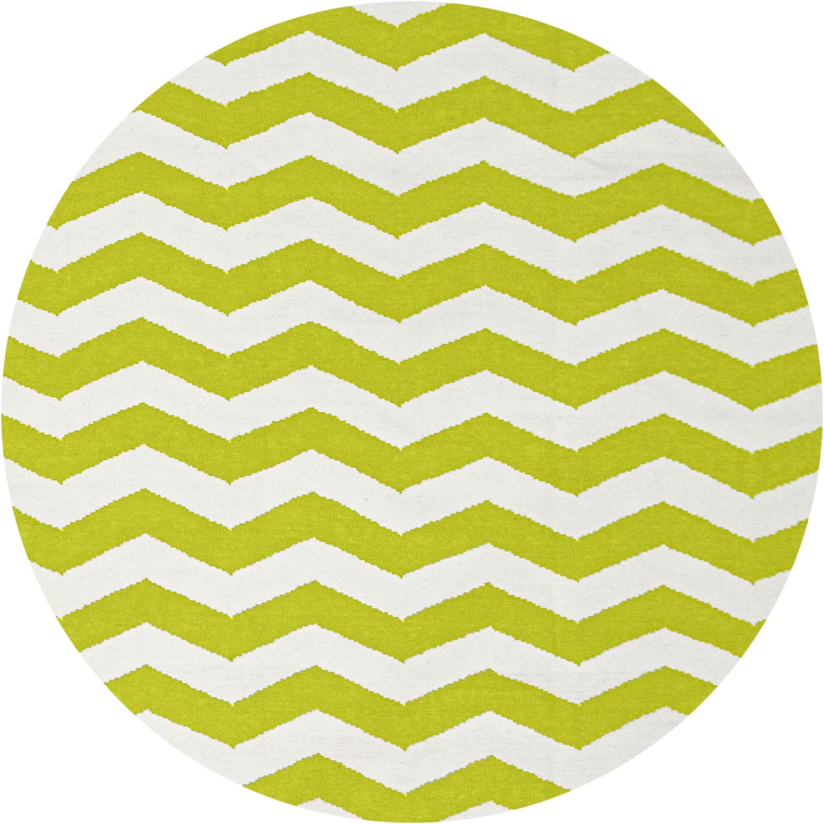 שטיח קילים הדס 01 ירוק/לבן עגול | השטיח האדום