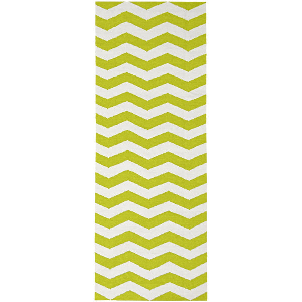 שטיח קילים הדס 01 ירוק/לבן ראנר