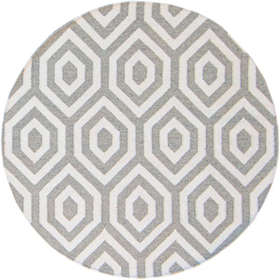 שטיח קילים הדס 02 אפור/לבן עגול | השטיח האדום