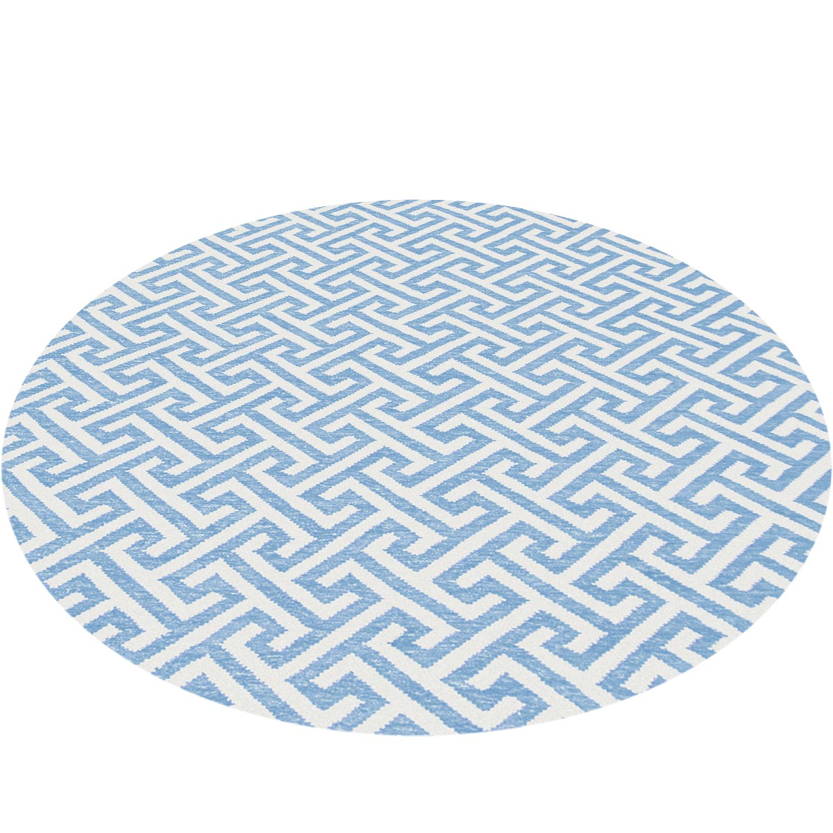 שטיח קילים הדס 03 תכלת/לבן עגול | השטיח האדום