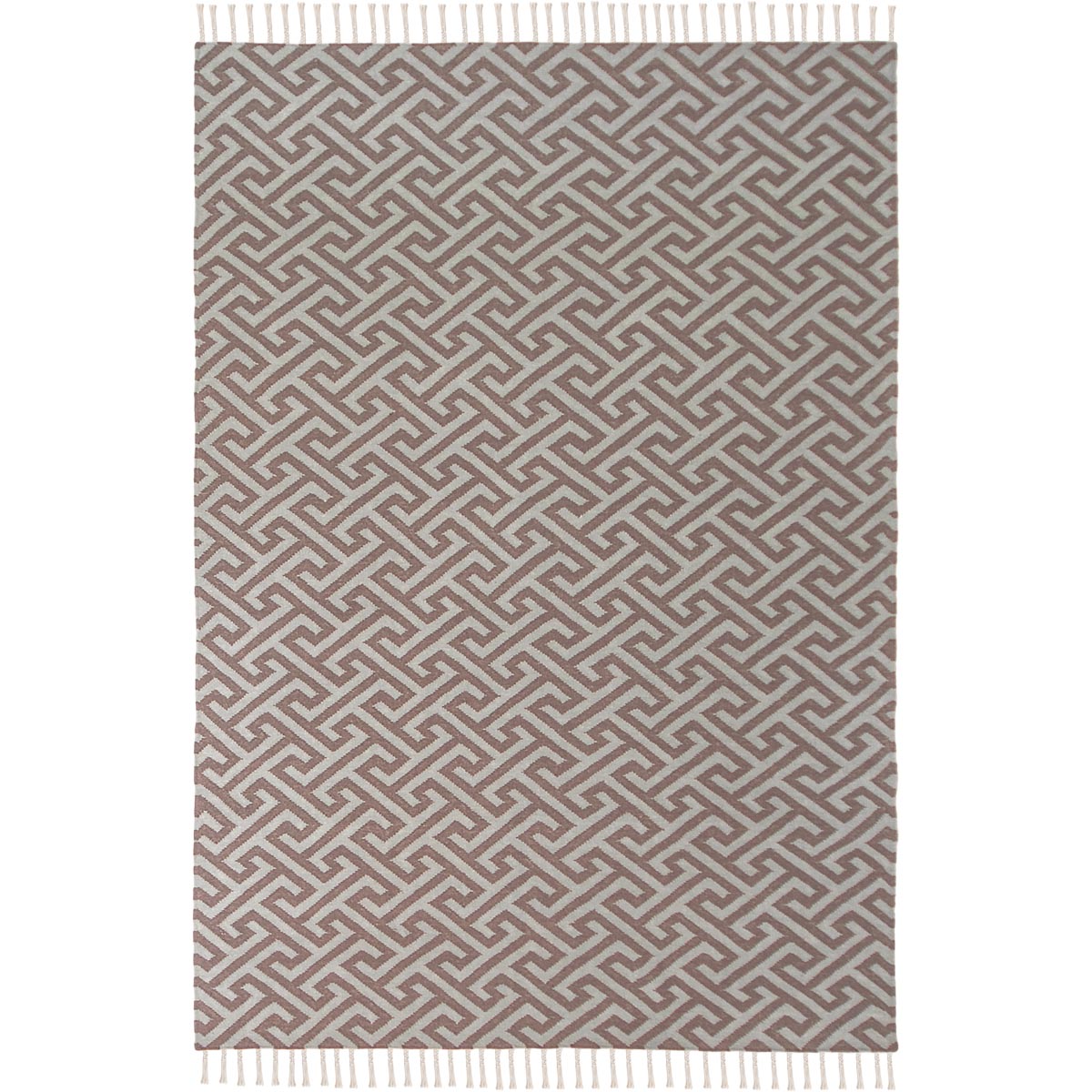 שטיח קילים הדס 03 סגול/אפור עם פרנזים | השטיח האדום