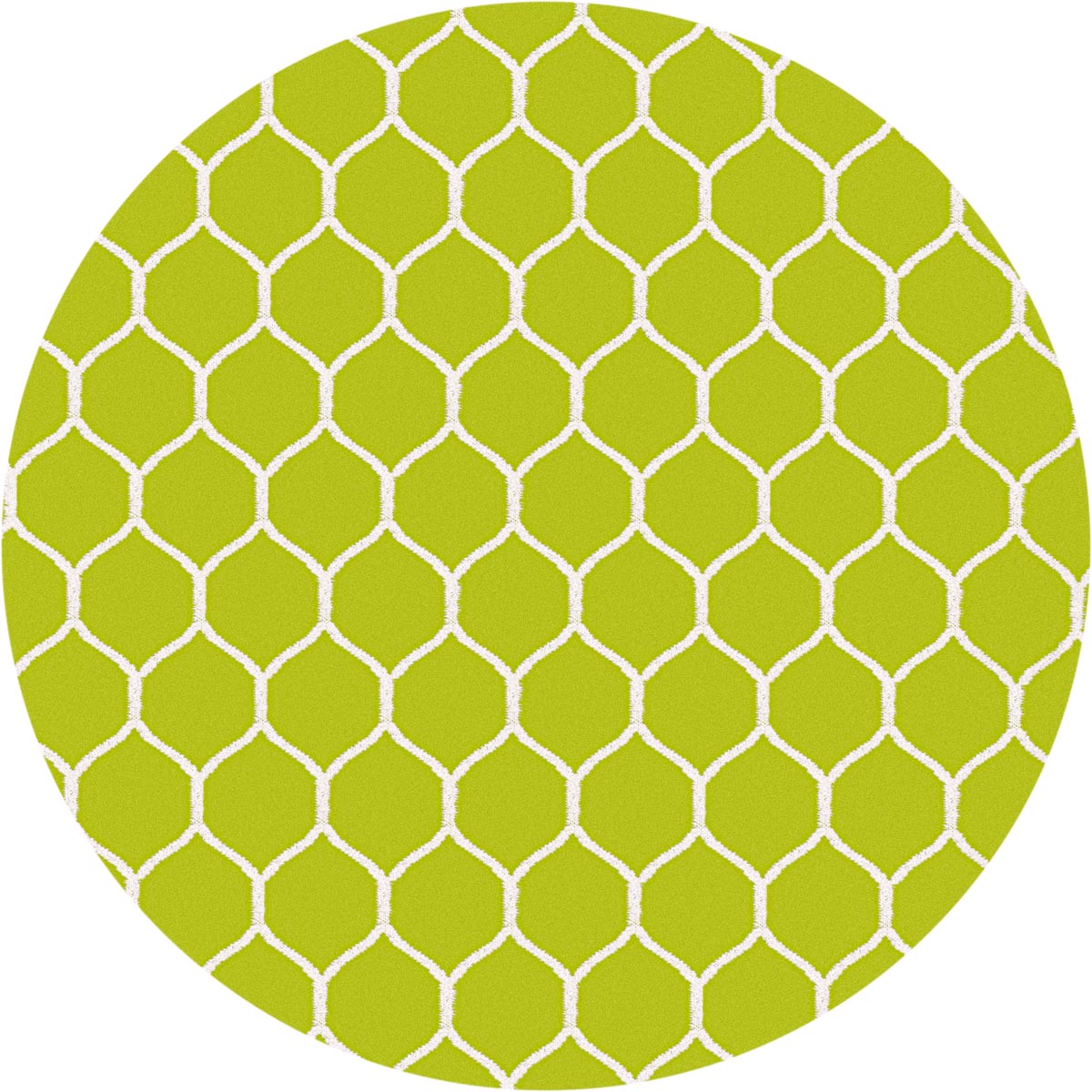 שטיח קילים הדס 04 ירוק/לבן עגול | השטיח האדום