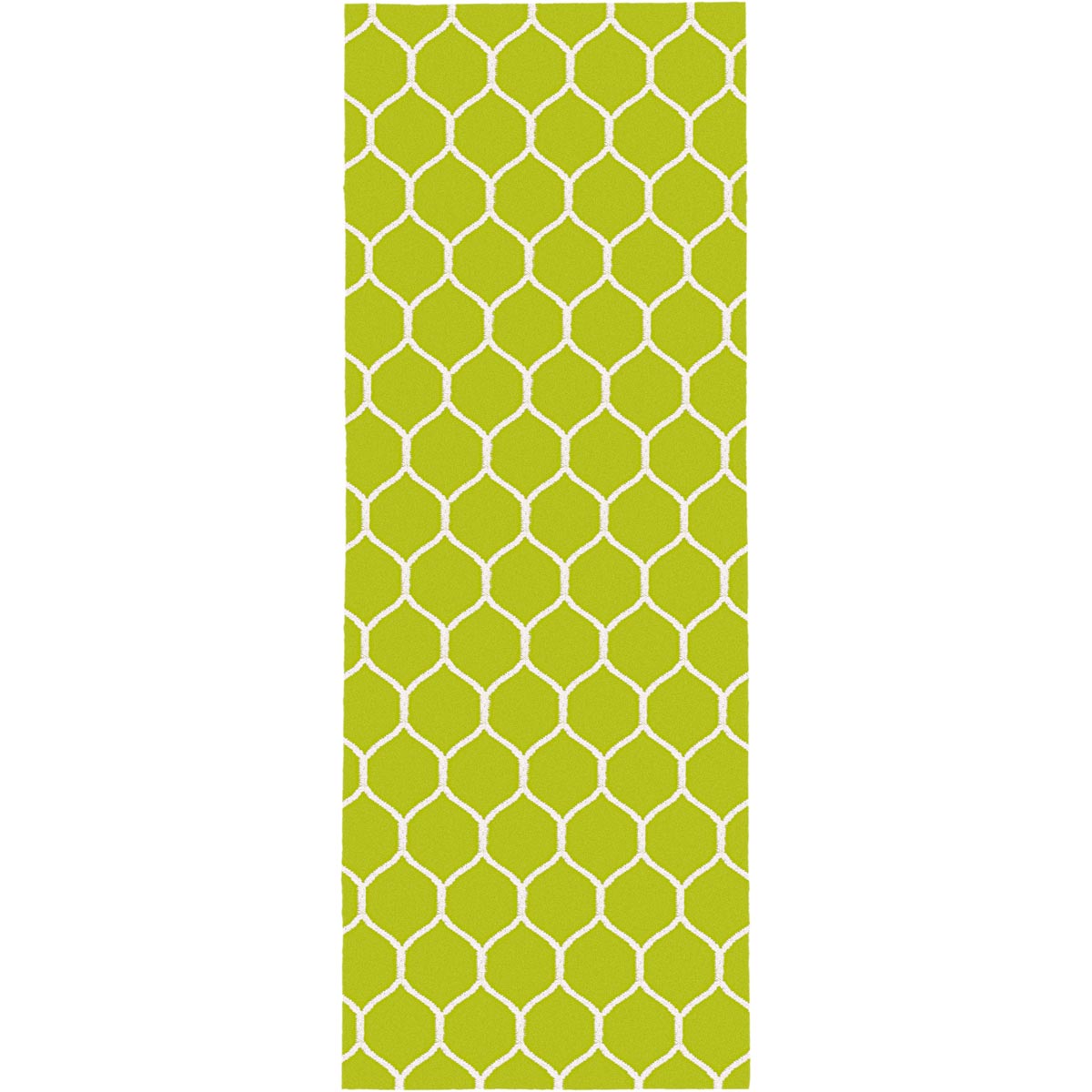 שטיח קילים הדס 04 ירוק/לבן ראנר | השטיח האדום