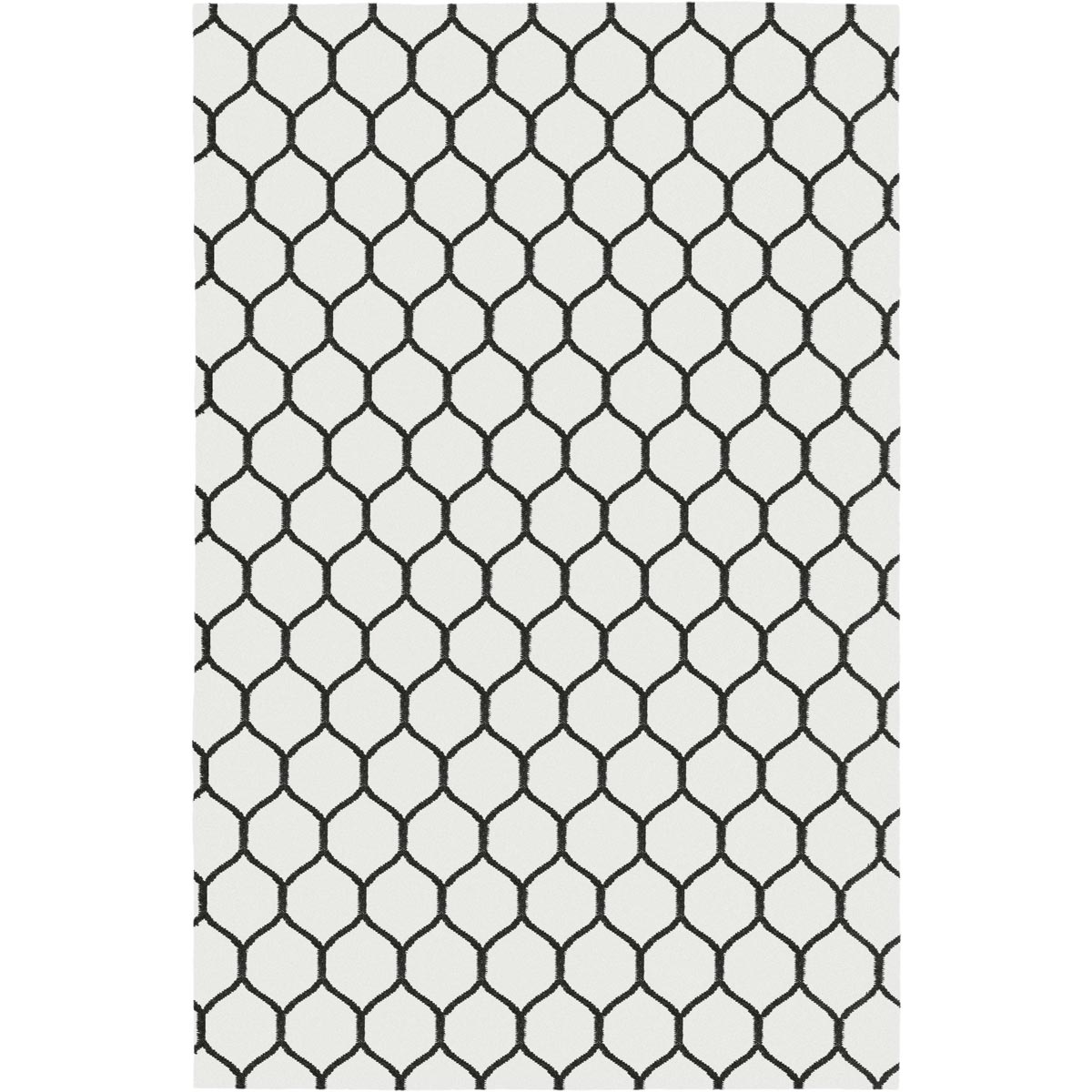 שטיח קילים הדס 04 לבן/שחור | השטיח האדום