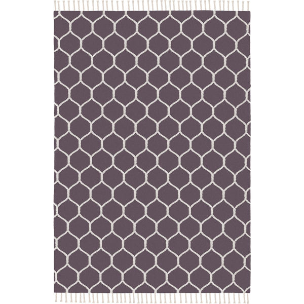 שטיח קילים הדס 04 סגול/אפור עם פרנזים KILIM
