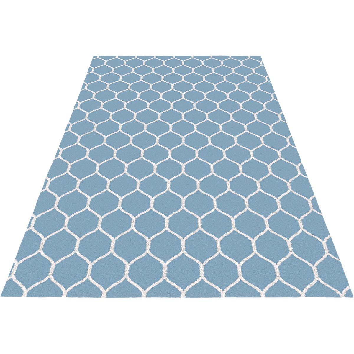 שטיח קילים הדס 04 תכלת/לבן | השטיח האדום