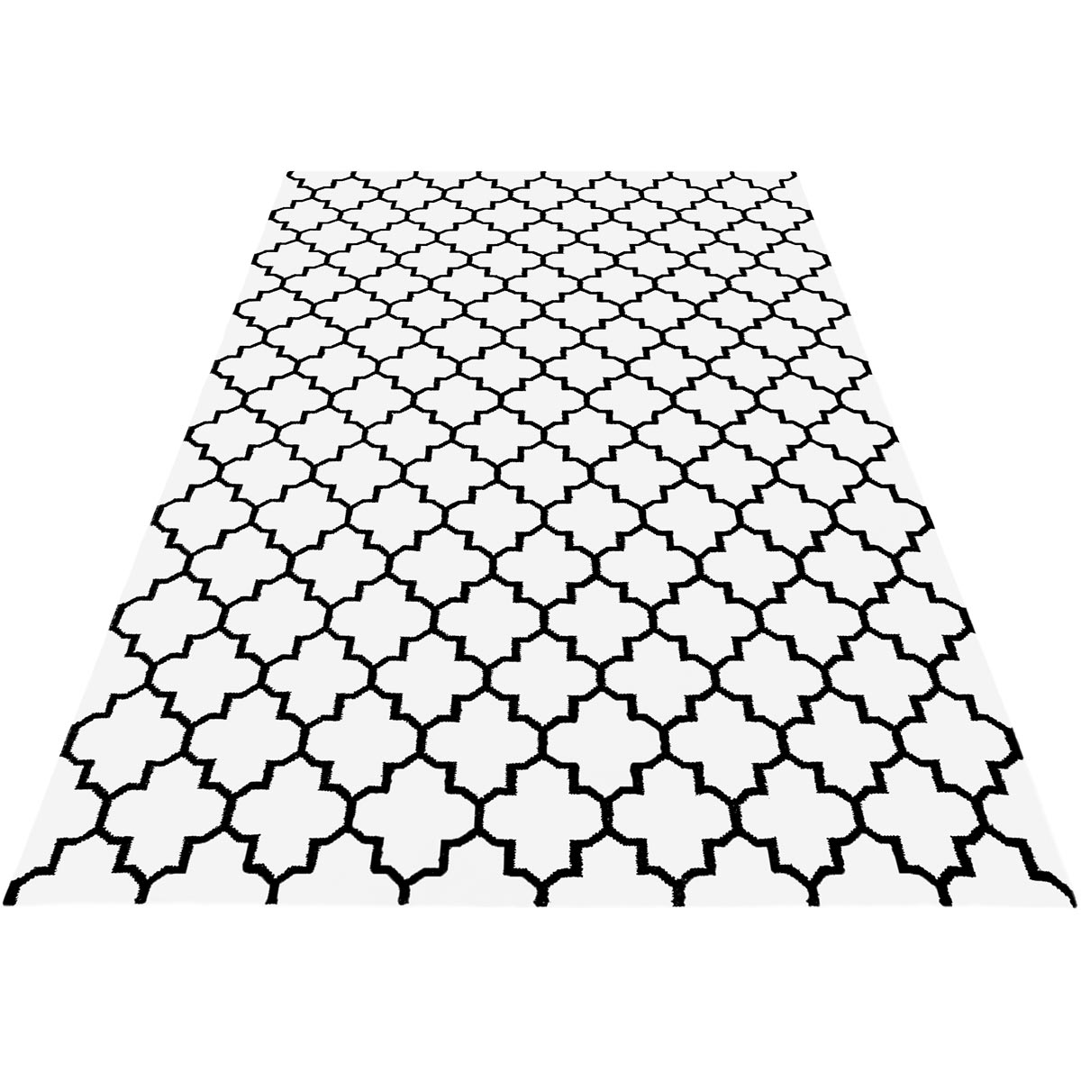 שטיח קילים הדס 07 לבן/שחור | השטיח האדום