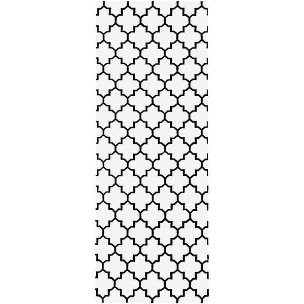 שטיח קילים הדס 07 לבן/שחור ראנר KILIM