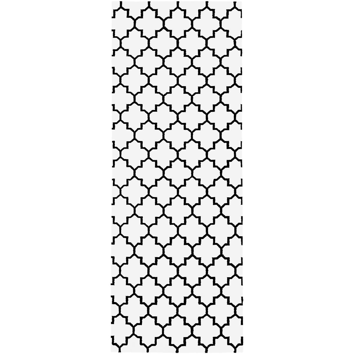 שטיח קילים הדס 07 לבן/שחור ראנר | השטיח האדום