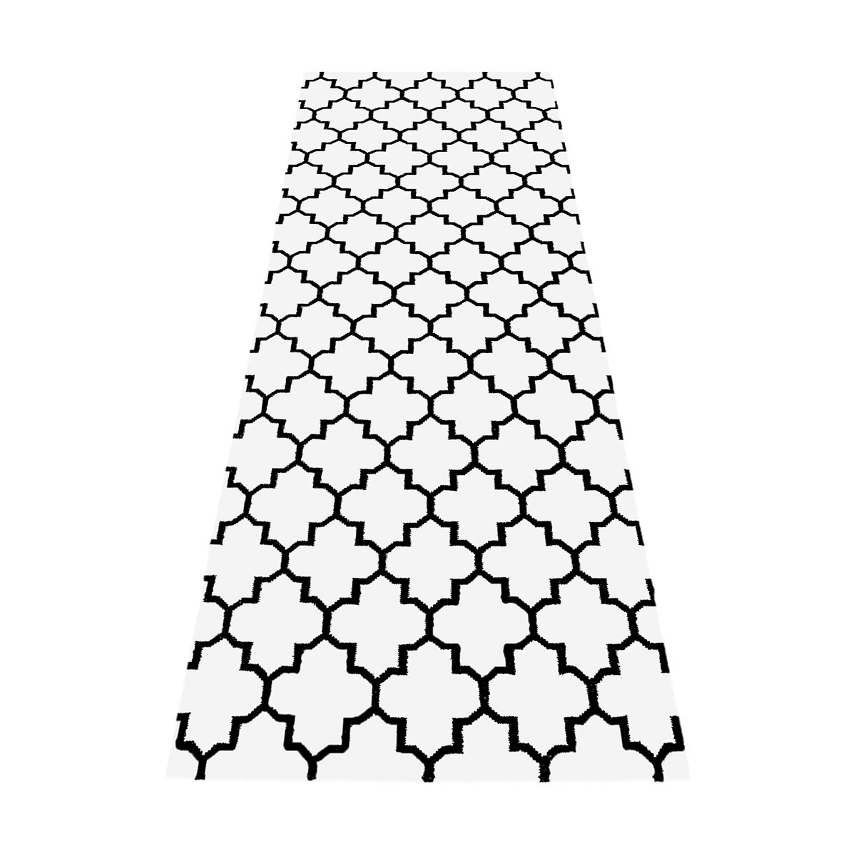 שטיח קילים הדס 07 לבן/שחור ראנר | השטיח האדום