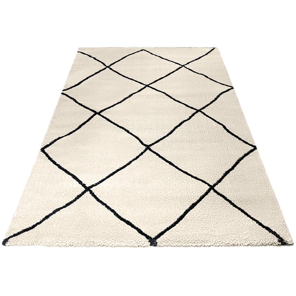 שטיח מרקש 11 קרם/שחור | השטיח האדום