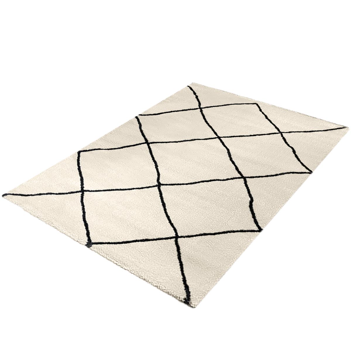 שטיח מרקש 11 קרם/שחור | השטיח האדום