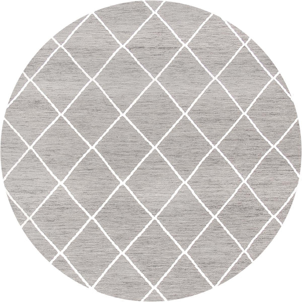 שטיח קילים שוהם 01 אפור בהיר עגול KILIM