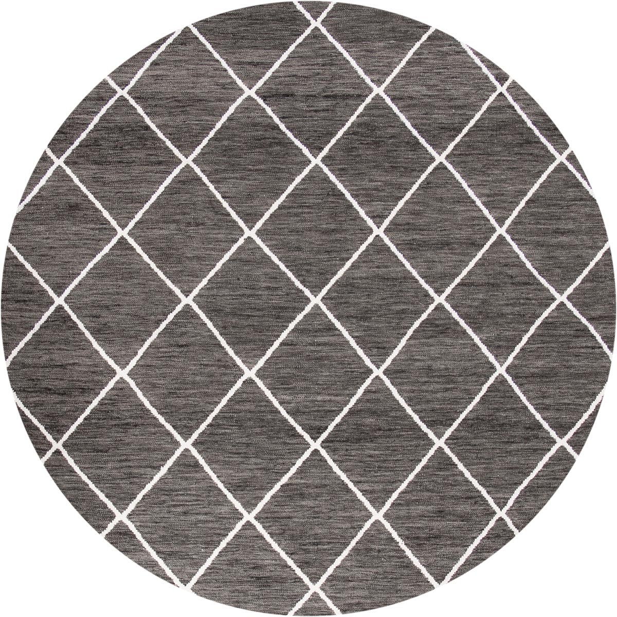 שטיח קילים שוהם 01 אפור כהה עגול | השטיח האדום