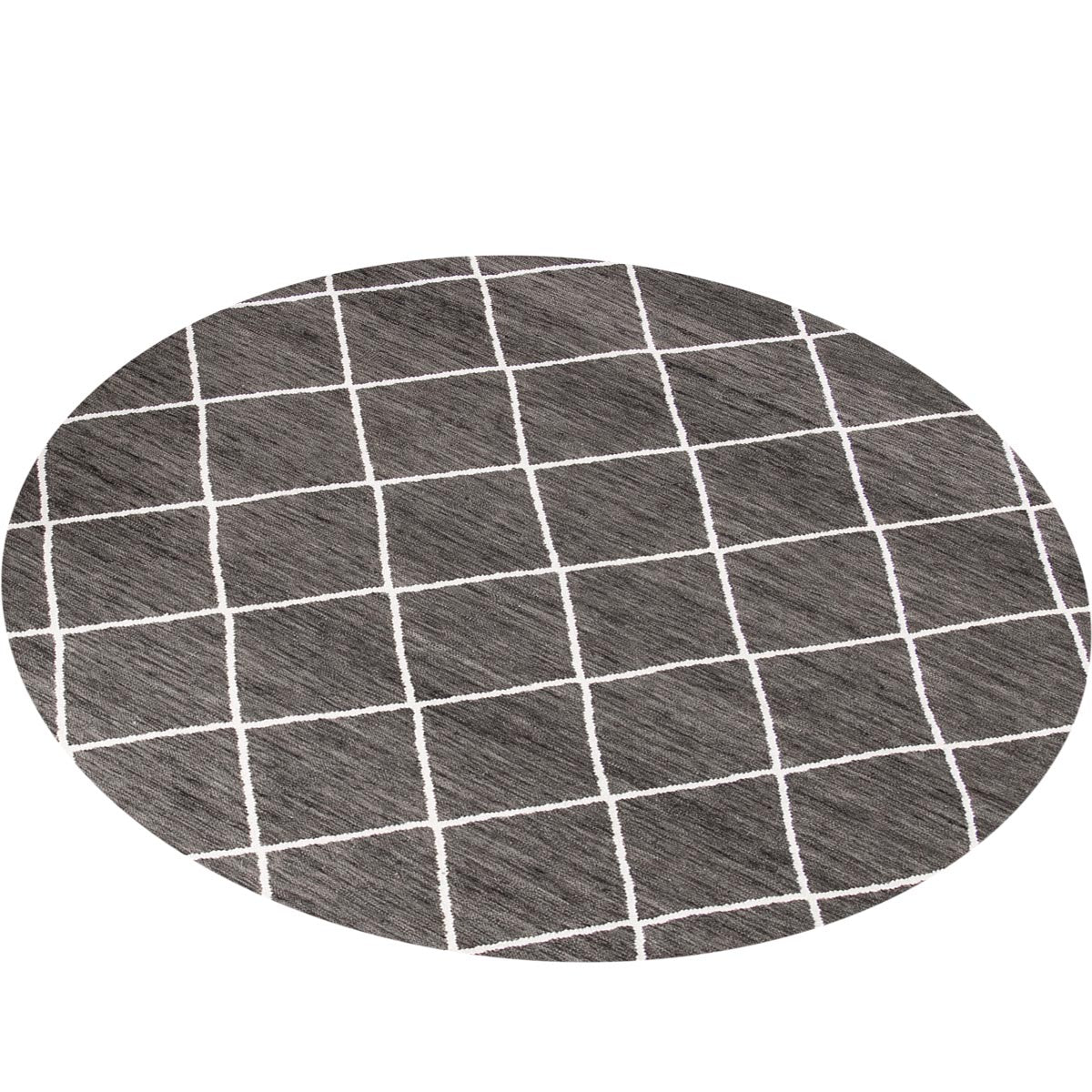 שטיח קילים שוהם 01 אפור כהה עגול | השטיח האדום