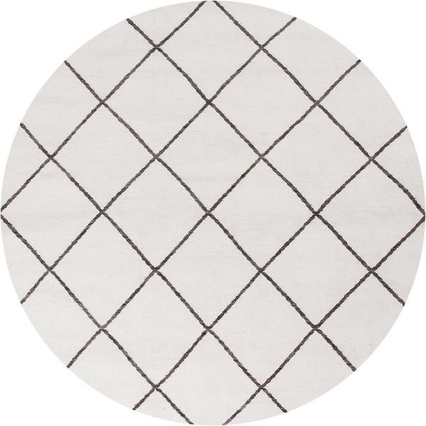 שטיח קילים שוהם 01 לבן עגול KILIM