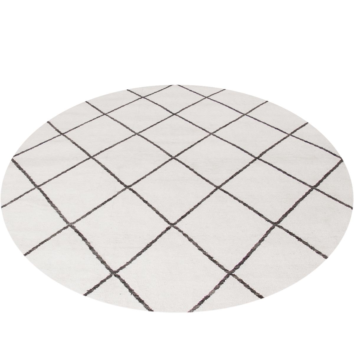 שטיח קילים שוהם 01 לבן עגול | השטיח האדום