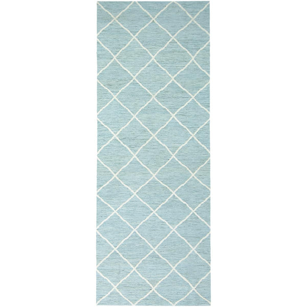 שטיח קילים שוהם 01 תכלת ראנר KILIM