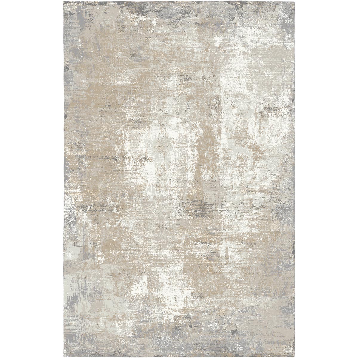 שטיח ג'איפור 06 אפור/קרם עם פרנזים | השטיח האדום