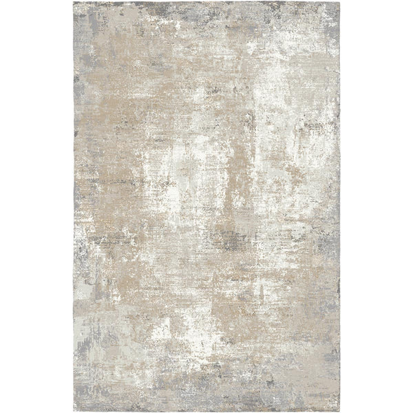 שטיח ג'איפור 06 אפור/קרם עם פרנזים JAIPUR