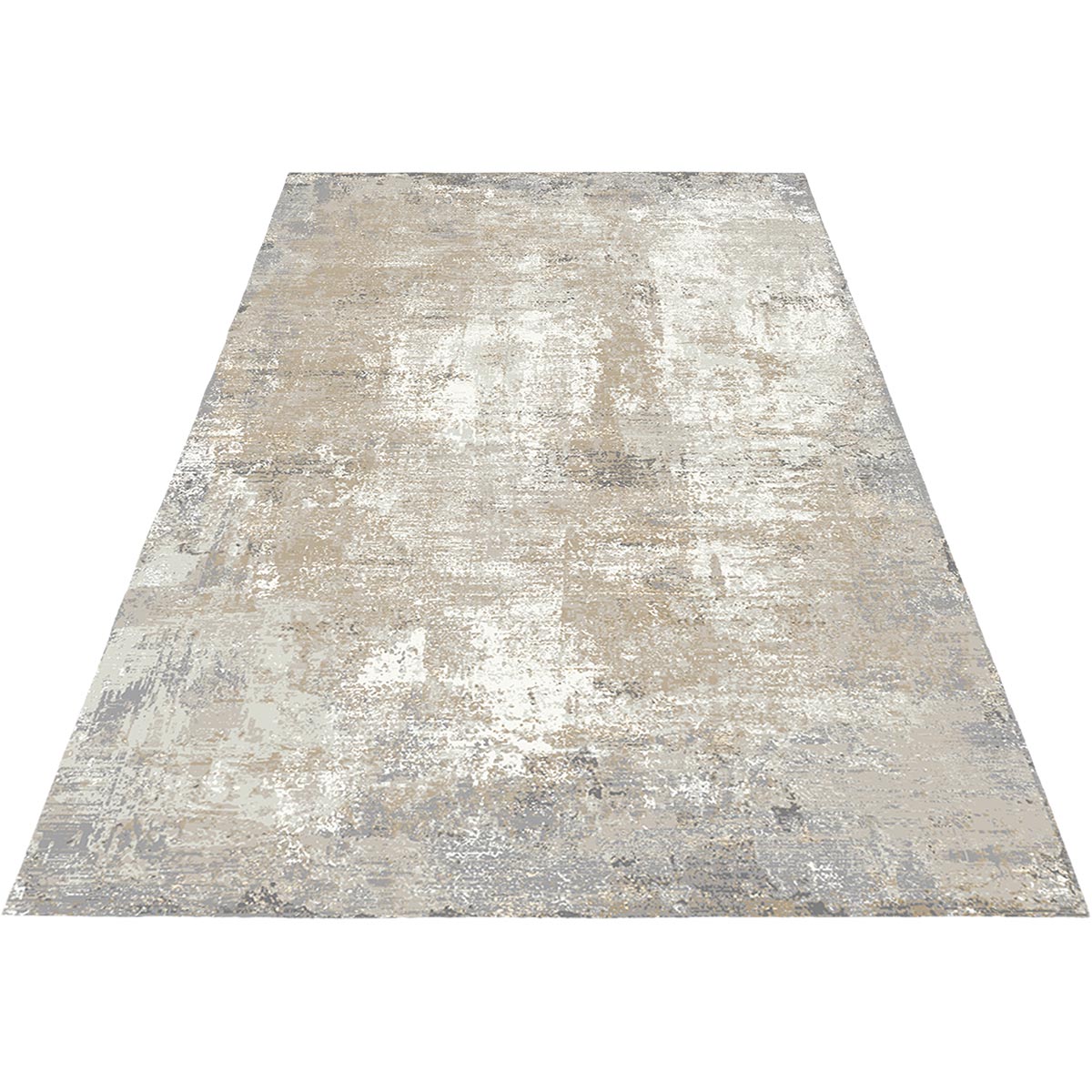 שטיח ג'איפור 06 אפור/קרם עם פרנזים | השטיח האדום