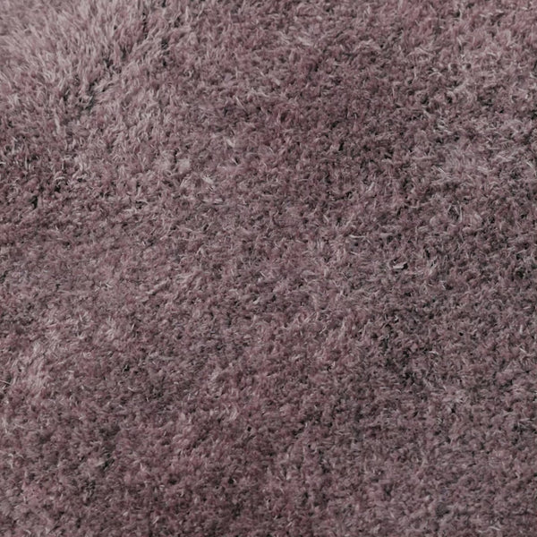 שטיח שאגי קטיפה 01 סגול עגול SHAGI - hover