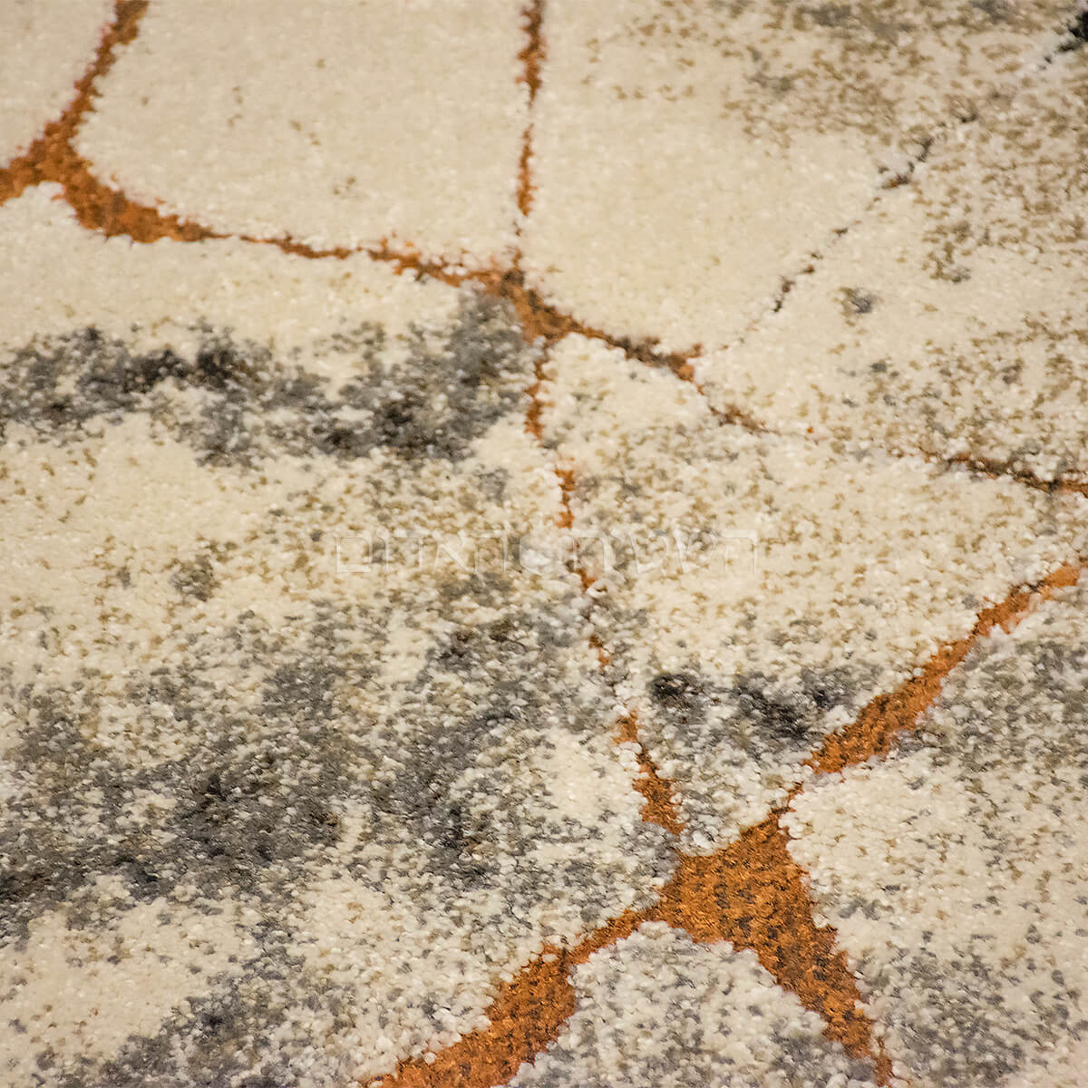 שטיח גלייז 04 אפור/כתום | השטיח האדום