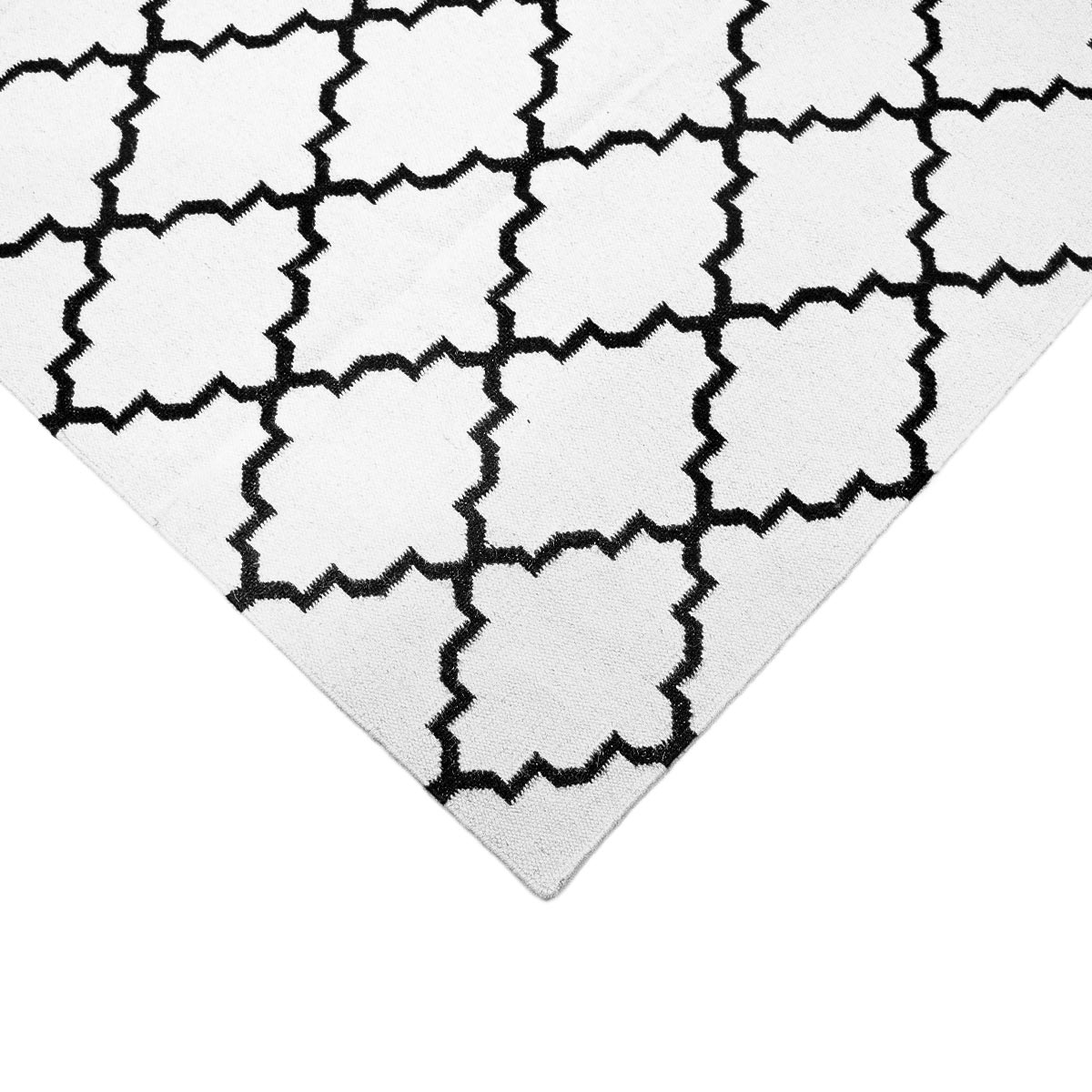 שטיח קילים הדס 09 לבן/שחור | השטיח האדום